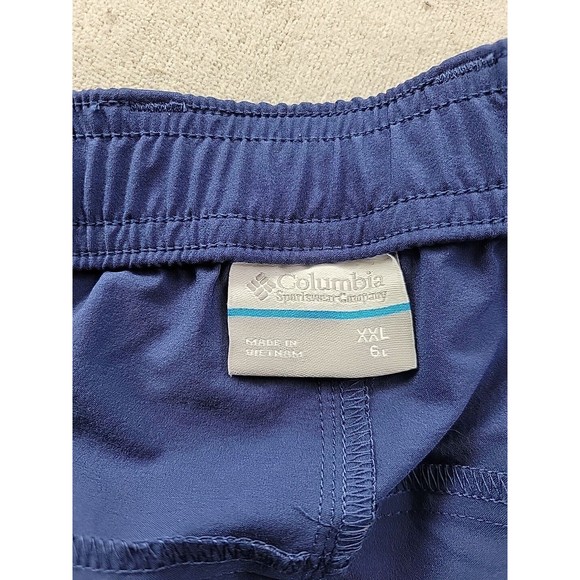NEW - Columbia PFG Cargo Short Blue Stretch Performance Men XXL 6L Elastic Waist - Picture 5 of 8
